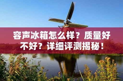 容声冰箱怎么样？质量好不好？详细评测揭秘！