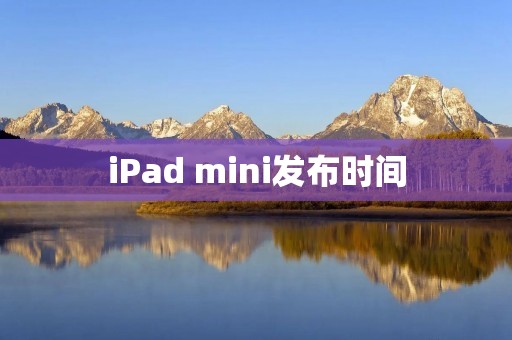 iPad mini发布时间：重返市场的小巧力量