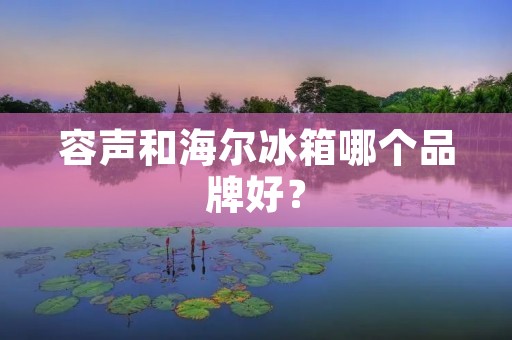 容声和海尔冰箱哪个品牌好? 容声和海尔冰箱哪个品牌好?