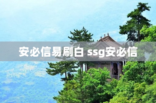 安必信易刷白 ssg安必信