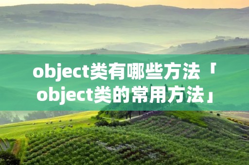object类有哪些方法「object类的常用方法」 object类有哪些方法「object类的常用方法」