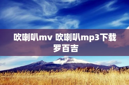 吹喇叭mv 吹喇叭mp3下载 罗百吉
