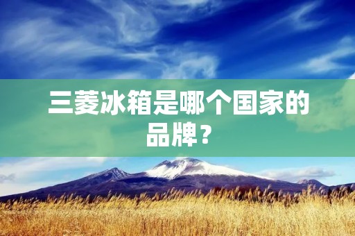 三菱冰箱是哪个国家的品牌? 三菱冰箱是哪个国家的品牌?