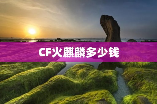 CF火麒麟多少钱