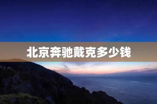 北京奔驰戴克多少钱
