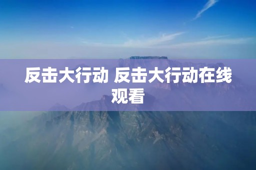 反击大行动 反击大行动在线观看 反击大行动 反击大行动在线观看