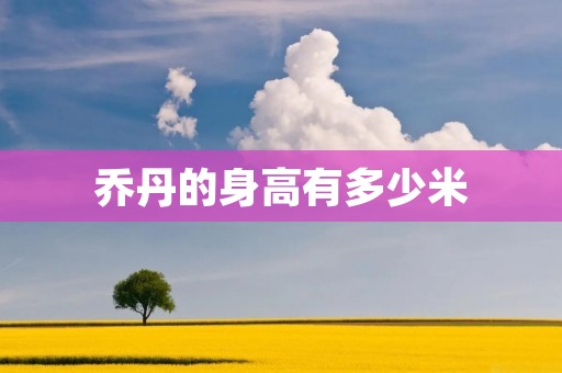 乔丹的身高有多少米
