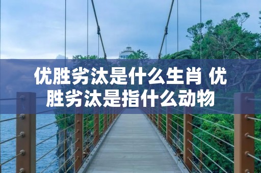 优胜劣汰是什么生肖 优胜劣汰是指什么动物