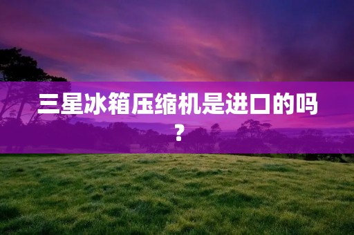 三星冰箱压缩机是进口的吗？