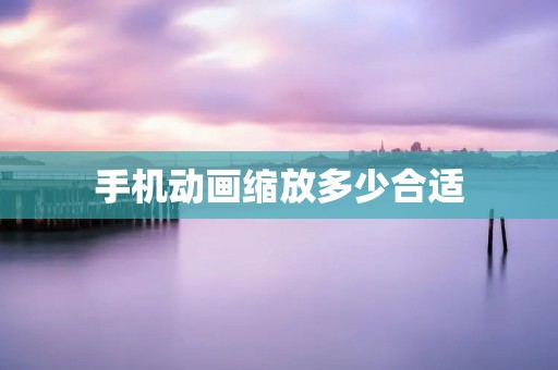 手机动画缩放多少合适