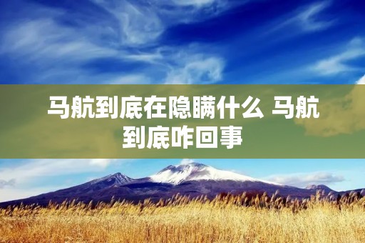 马航到底在隐瞒什么 马航到底咋回事 马航到底在隐瞒什么 马航到底咋回事