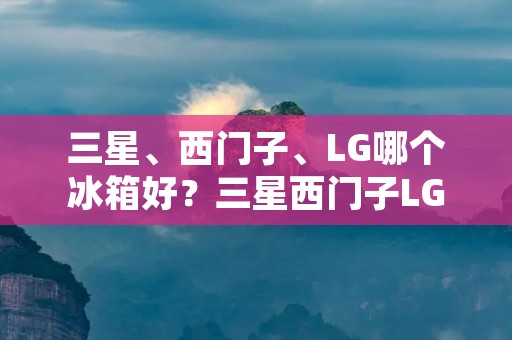 三星、西门子、LG哪个冰箱好？三星西门子LG冰箱哪个更值得购买？