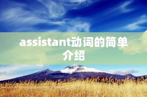 assistant动词的简单介绍