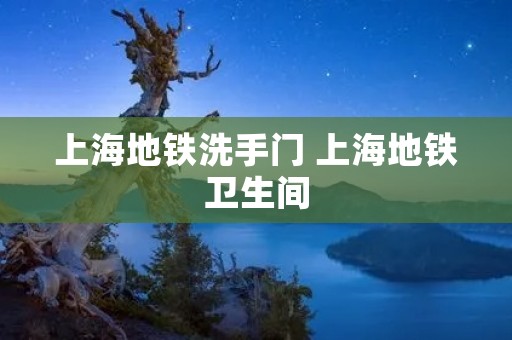 上海地铁洗手门 上海地铁卫生间