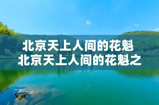 北京天上人间的花魁 北京天上人间的花魁之首是谁
