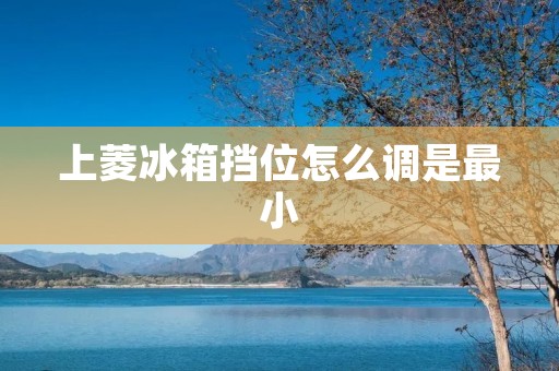 上菱冰箱挡位怎么调是最小：详细解析