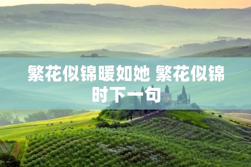 繁花似锦暖如她 繁花似锦时下一句