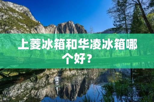 上菱冰箱和华凌冰箱哪个好? 上菱冰箱和华凌冰箱哪个好?