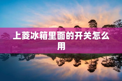 上菱冰箱里面的开关怎么用 上菱冰箱里面的开关怎么用