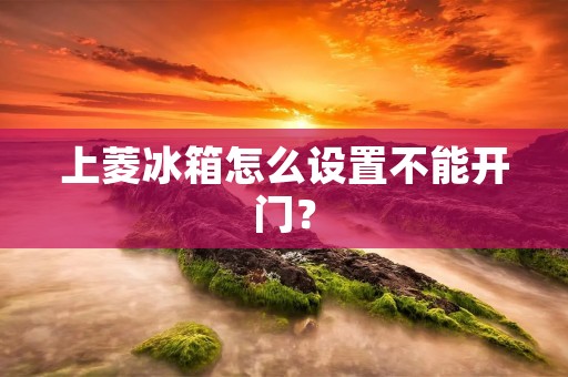 上菱冰箱怎么设置不能开门？