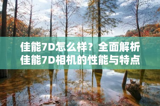 佳能7D怎么样？全面解析佳能7D相机的性能与特点