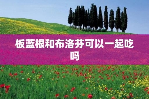 板蓝根和布洛芬可以一起吃吗 板蓝根和布洛芬可以一起吃吗