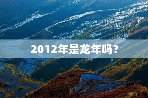 2012年是龙年吗？