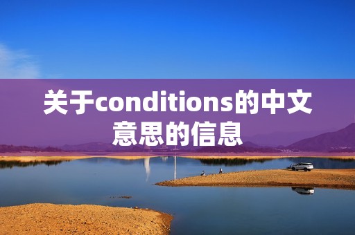 关于conditions的中文意思的信息