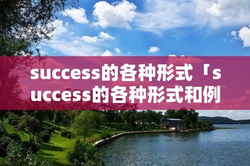 success的各种形式「success的各种形式和例句」