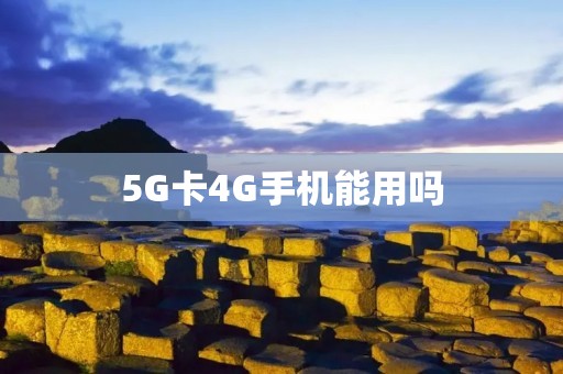 5G卡4G手机能用吗 5G卡4G手机能用吗