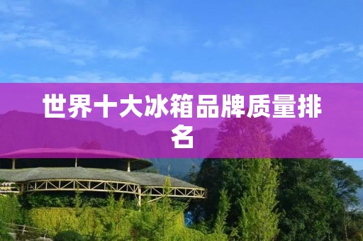 世界十大冰箱品牌质量排名：挑选高品质冰箱的终极指南