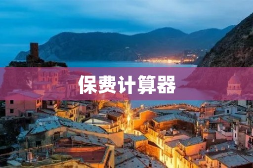 保费计算器：为您提供精确的保险费用估算