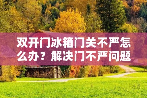 **门冰箱门关不严怎么办?解决门不严问题的方法! **门冰箱门关不严怎么办?解决门不严问题的方法!