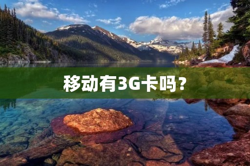 移动有3G卡吗？