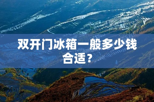 **门冰箱一般多少钱合适？