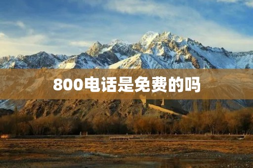800**是免费的吗