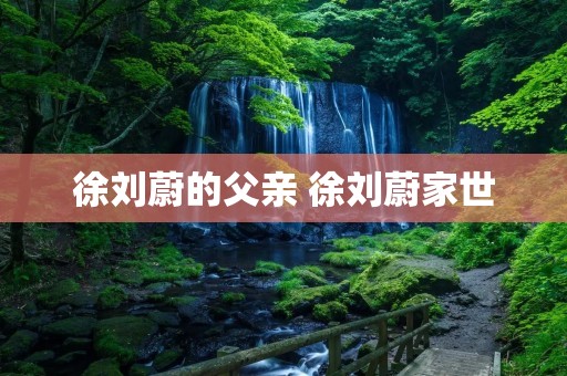 徐刘蔚的父亲 徐刘蔚家世