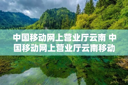 中国移动网上营业厅云南 中国移动网上营业厅云南移动