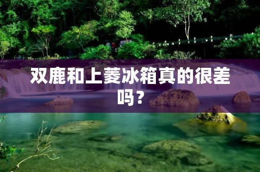 双鹿和上菱冰箱真的很差吗？