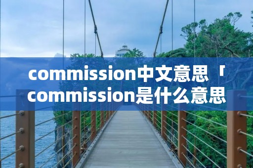 commission中文意思「commission是什么意思中文翻译成」