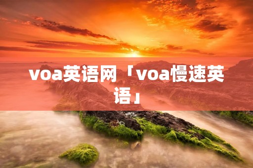 voa英语网「voa慢速英语」