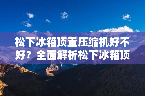 松下冰箱顶置压缩机好不好？全面解析松下冰箱顶置压缩机的优势和不足