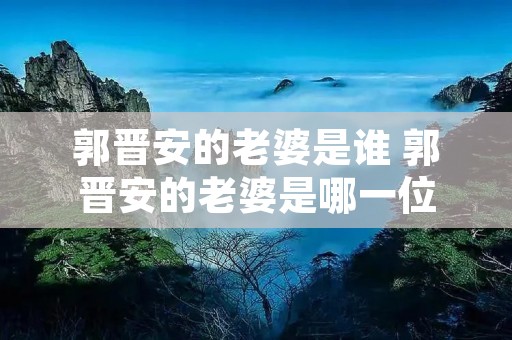 郭晋安的老婆是谁 郭晋安的老婆是哪一位 郭晋安的老婆是谁 郭晋安的老婆是哪一位