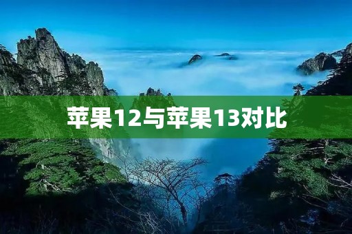 苹果12与苹果13对比：技术升级与创新