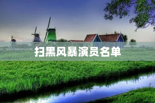 扫黑风暴演员名单：演技精湛，演绎出真实的黑社会世界