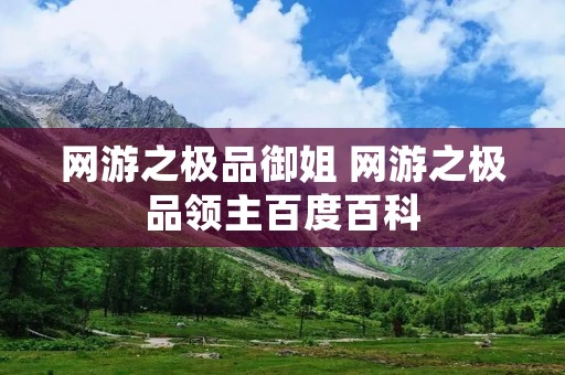 网游之极品御姐 网游之极品领主百度百科 网游之极品御姐 网游之极品领主百度百科