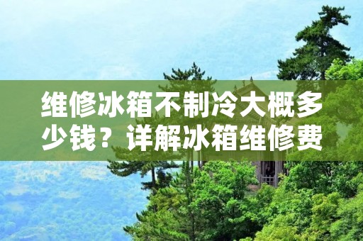 维修冰箱不制冷大概多少钱?详解冰箱维修费用及其影响因素 维修冰箱不制冷大概多少钱?详解冰箱维修费用及其影响因素