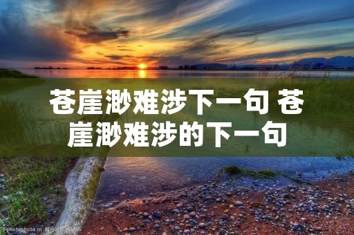 苍崖渺难涉下一句 苍崖渺难涉的下一句