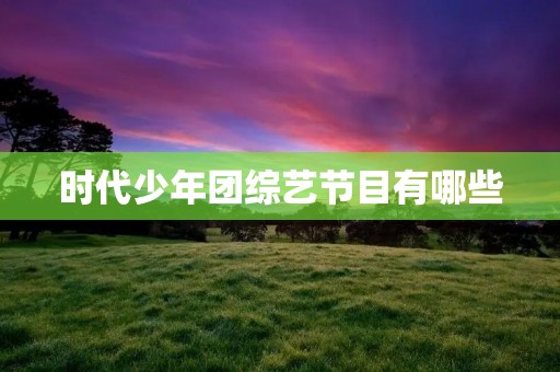 时代少年团综艺节目有哪些