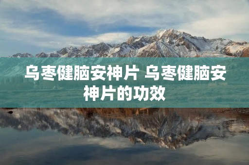 乌枣健脑安神片 乌枣健脑安神片的功效